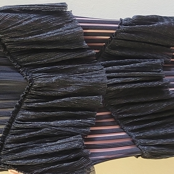 MIANOTTE Black Frill Design Party Dress US S - Picture 3 of 10